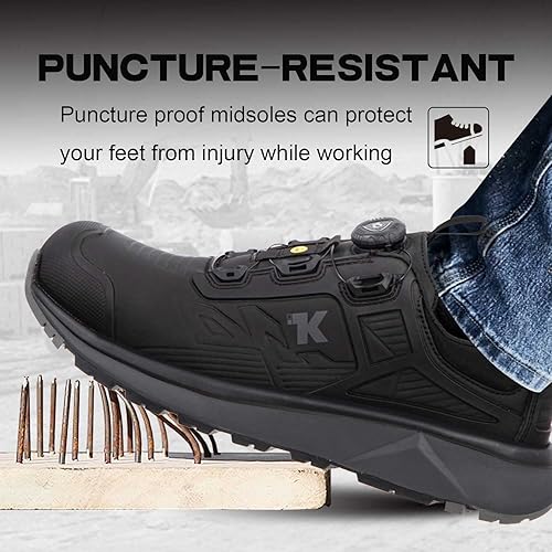  Quick Lace Aluminum Toe Safety Sneakers For Men – Image 4