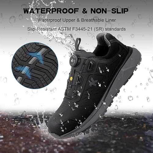  Quick Lace Aluminum Toe Safety Sneakers For Men – Image 3