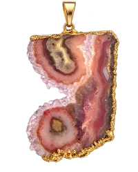 Amethyst Stalactite Pendant Gold Electroform Finish – Image 2