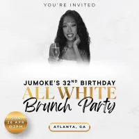 All White Brunch Party Flyer – Image 1