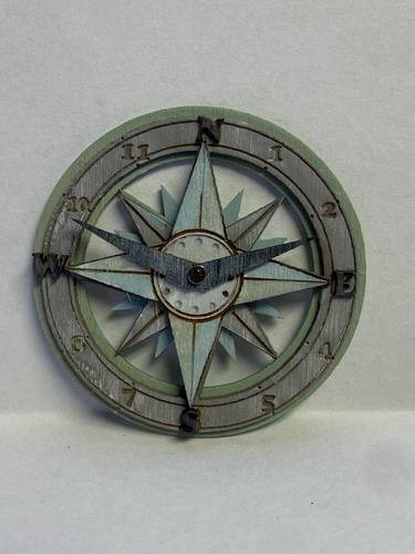 Compass Rose Wall Clock – Image 1