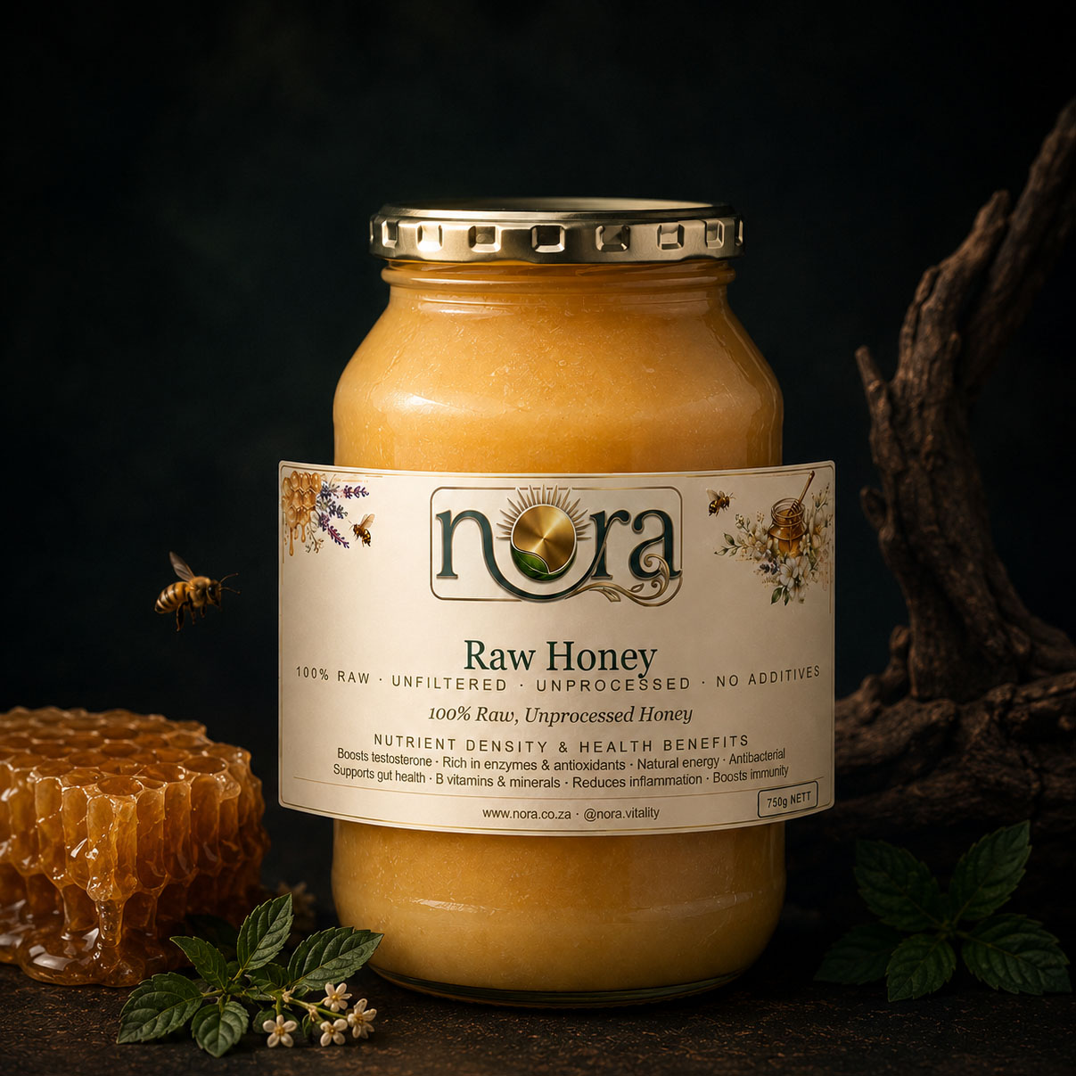 Nora Whipped Raw Honey 750g  – Image 1
