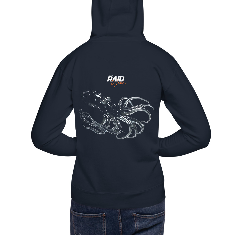 RAID Wear Octopus Unisex Hoodie – XL, Navy Blazer