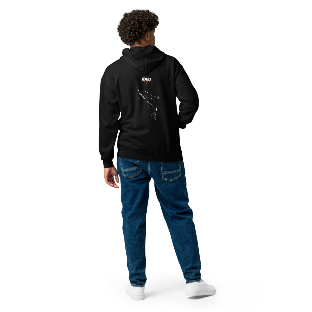 RAID Wear Shark Unisex Heavy Zip Hoodie – Image 1
