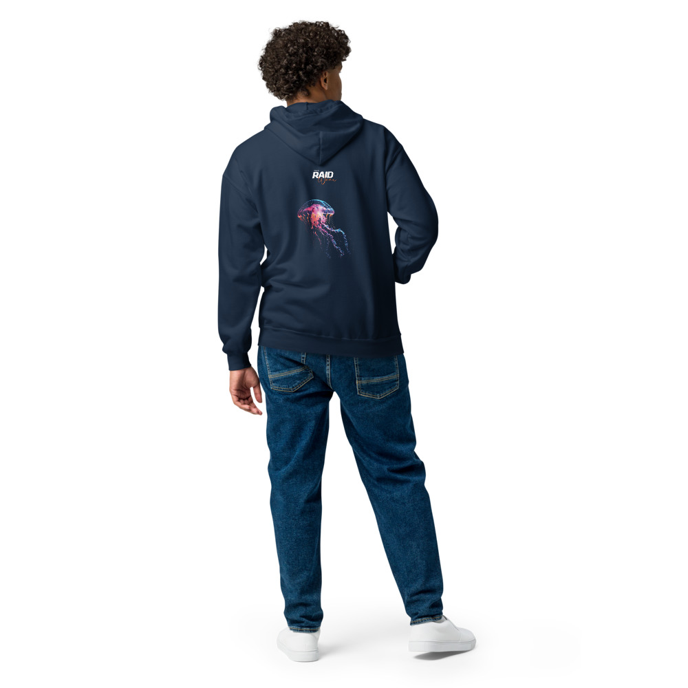 RAID Wear Jellyfish Unisex Heavy Zip Hoodie – Image 3