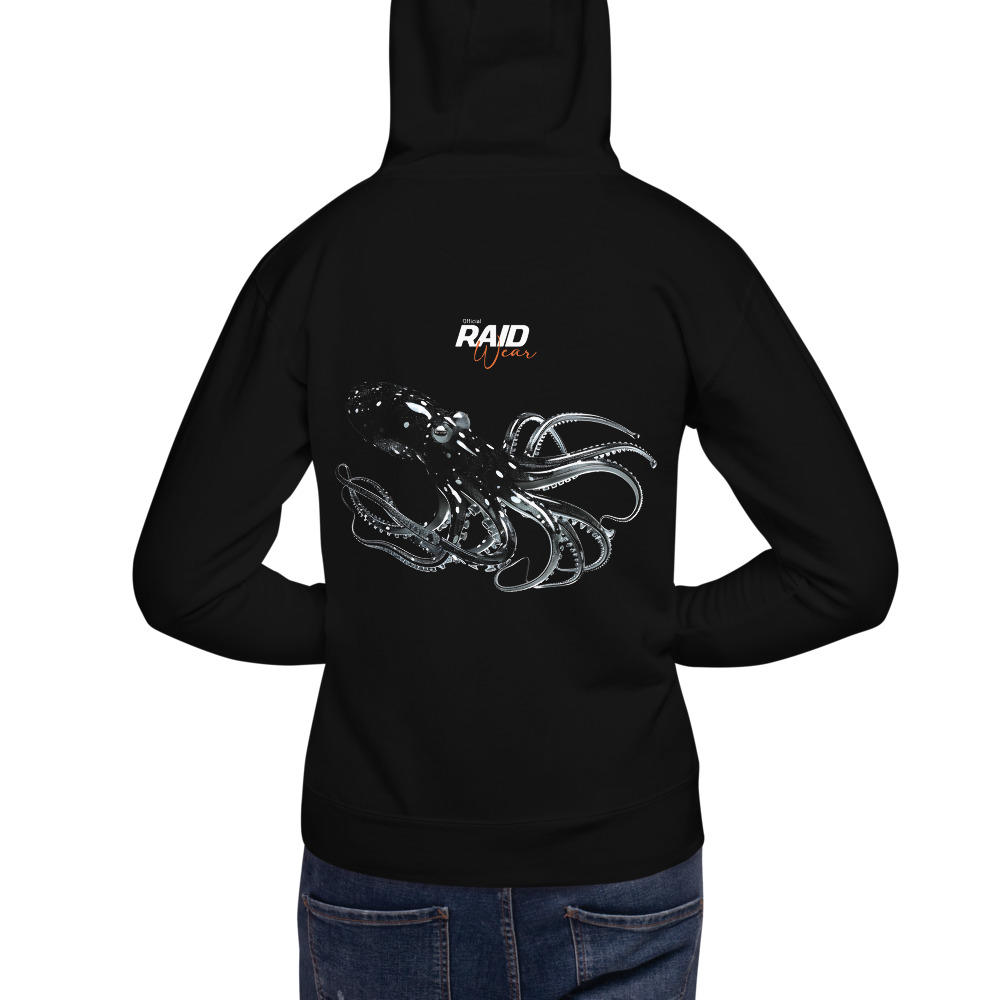 RAID Wear Octopus Unisex Hoodie – M, Black