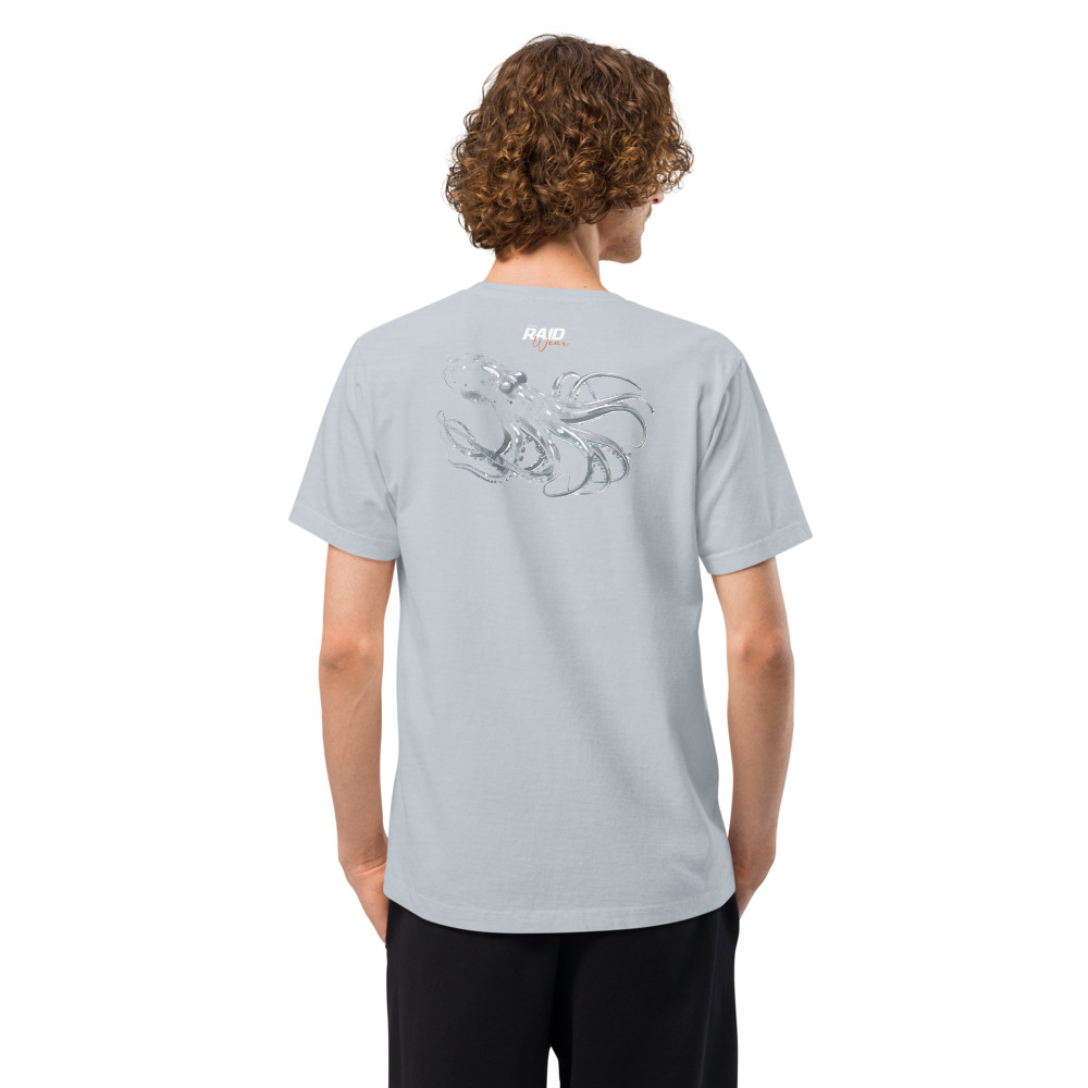RAID Wear Octopus Unisex Oversized T-shirt – XL, Light Washed Denim