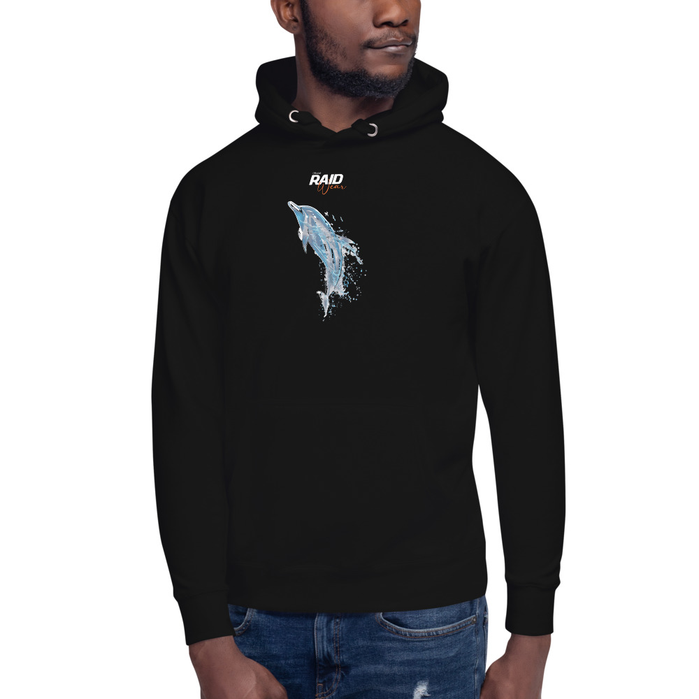 RAID Wear Dolphin Front Print Hoodie – Image 1