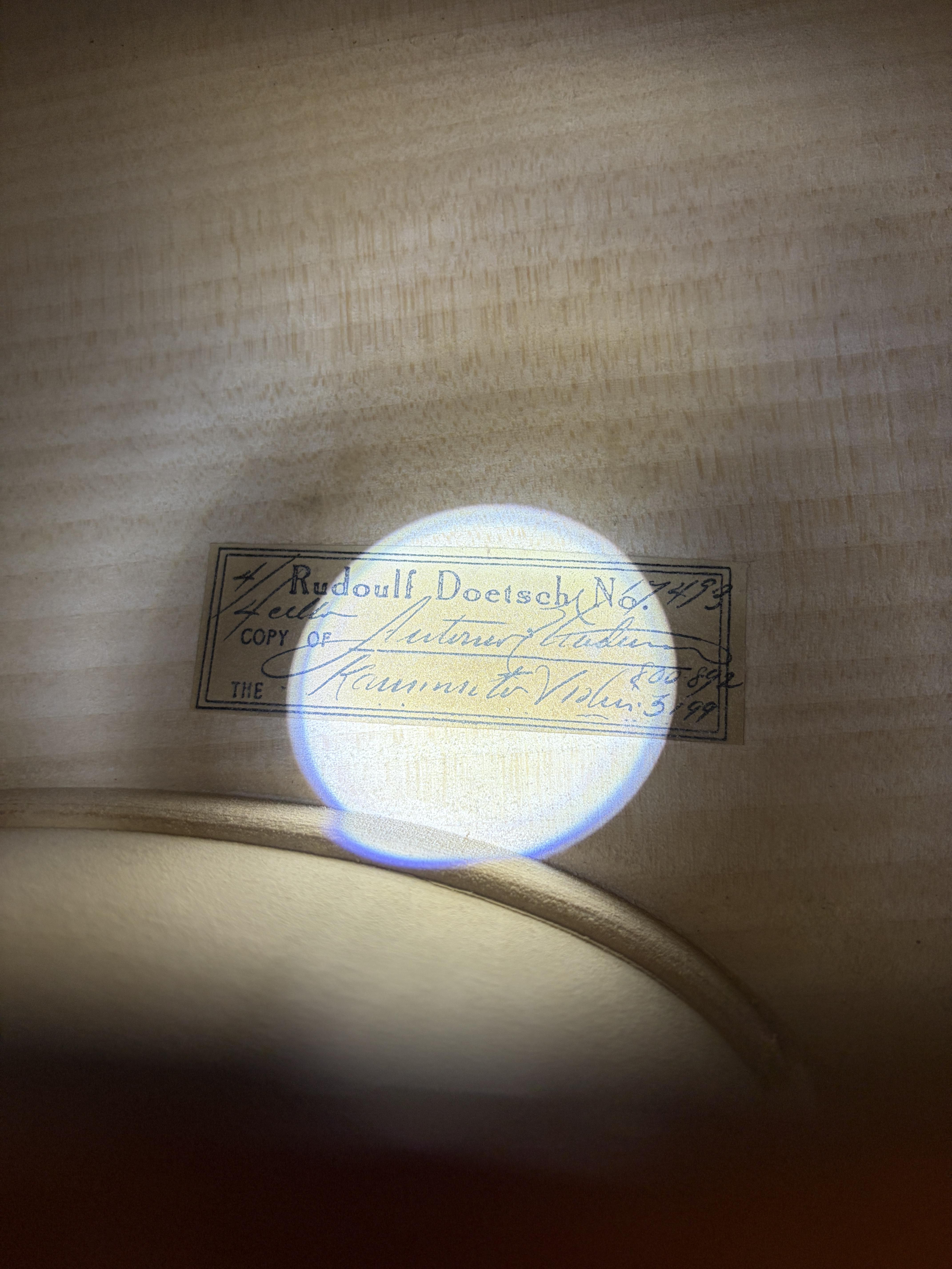 Rudoulf Doetsch 4/4 Cello – Image 6