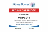 Pitney Bowes Red Ink Cartridge for DM500 - MRP6211 – Image 1