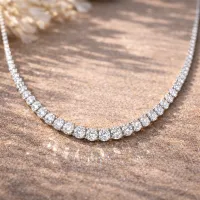Riviera Diamond Necklace (White Gold) – Image 1