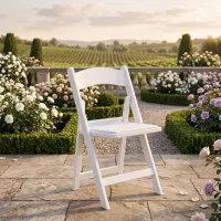  White resin padded Chair – Image 1