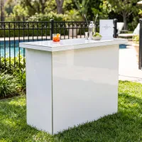 Portable Bar White/black 4ft – Image 1