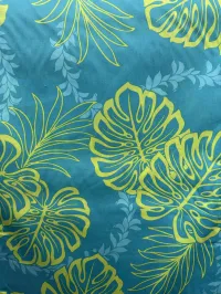Monstera Teal/yellow – Image 1