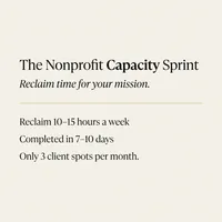 The Nonprofit Capacity Sprint , Reclaim 10–15 Hours a Week – Image 1