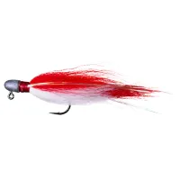 Acute Angling Hand-Tied Bucktail Jig - 1/2 oz – 1/2 oz, Red/White