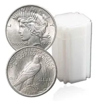 1922-P Peace Dollar 10-Coin Roll BU – Image 1