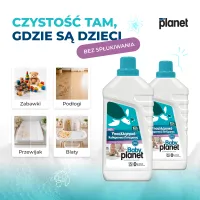 HIPOALERGICZNY PŁYN DO MYCIA PODŁÓG I WSZYSTKICH POWIERZCHNI BABY PLANET BABY POWDER 1000 ml – Image 6