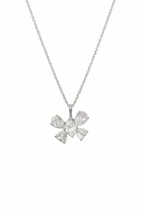 5 Pear Shaped Petal Bloom Pendant Necklace 14k Gold – Image 1