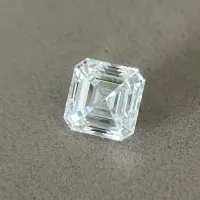 6 Carat Asscher Cut Lab Diamond Pendant Necklace 14k Gold – Image 2