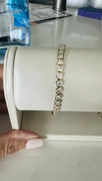 5 CTW Bezel Set Tennis Bracelet Lab Grown Diamonds – Image 3