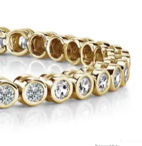 5 CTW Bezel Set Tennis Bracelet Lab Grown Diamonds – Image 2