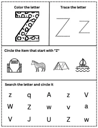 My First Alphabet Book: Letter A Fun Activity Worksheet for Smart Kids | Ages 3–6 | Printable PDF  – Image 3