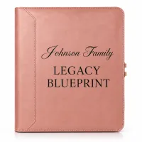 Legacies by Design™ - Legacy Blueprint Binder System™  – Rose Gold, Black, No Family Name, No Fingerprint Lock