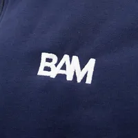 BAM Embroidered 1/4 Zip Sweatshirt - Navy – Image 2