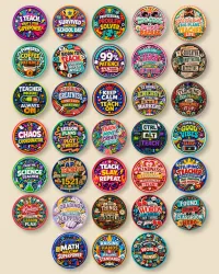 Teachers' Day Button Pin Collection – for personal use only