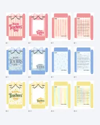 Teachers’ Day Gift Box Template Collection – commercial use license