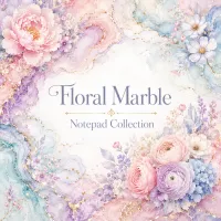 Floral Marble Swirls Notepad Collection – Image 1