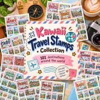 Kawaii Travel Stamps Collection – Image 1