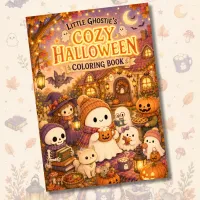 Little Ghostie’s Cozy Halloween Coloring Book – Image 1