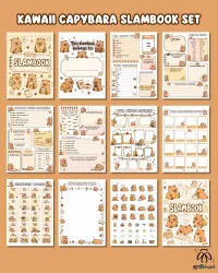 Kawaii Capybara Slambook Collection – personal license only