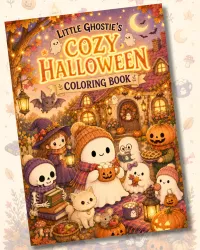 Cozy Halloween Coloring Book Bundle – Image 3