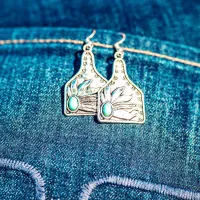 Sunflower Tag Earrings – Image 1