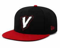 V VeloCity Black/Red Fitted Hat – Image 1