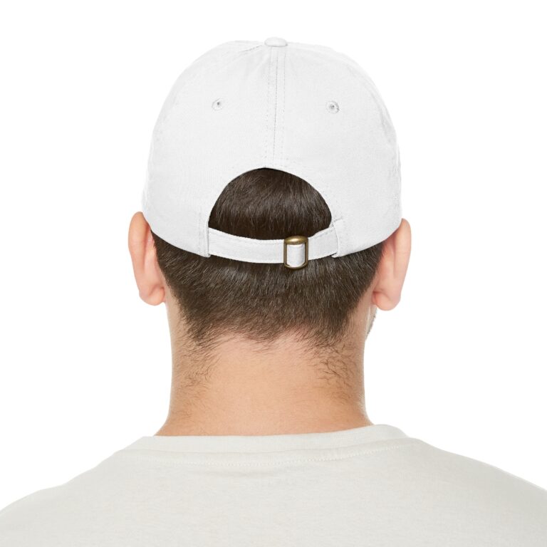 Dad Hat with Leather Patch (Round) – Image 11