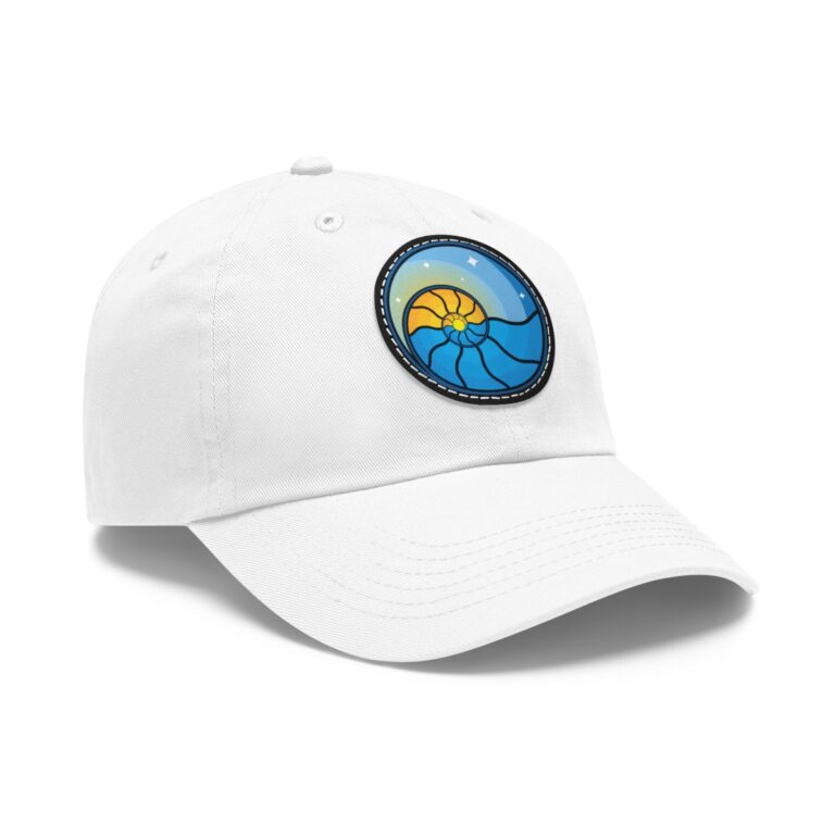Dad Hat with Leather Patch (Round) – Image 4