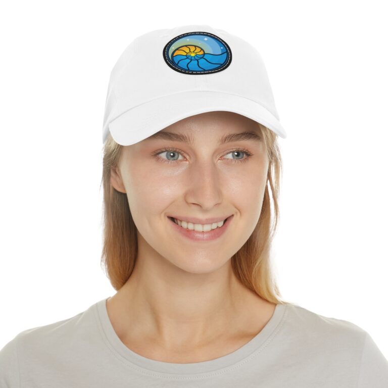 Dad Hat with Leather Patch (Round) – Image 14