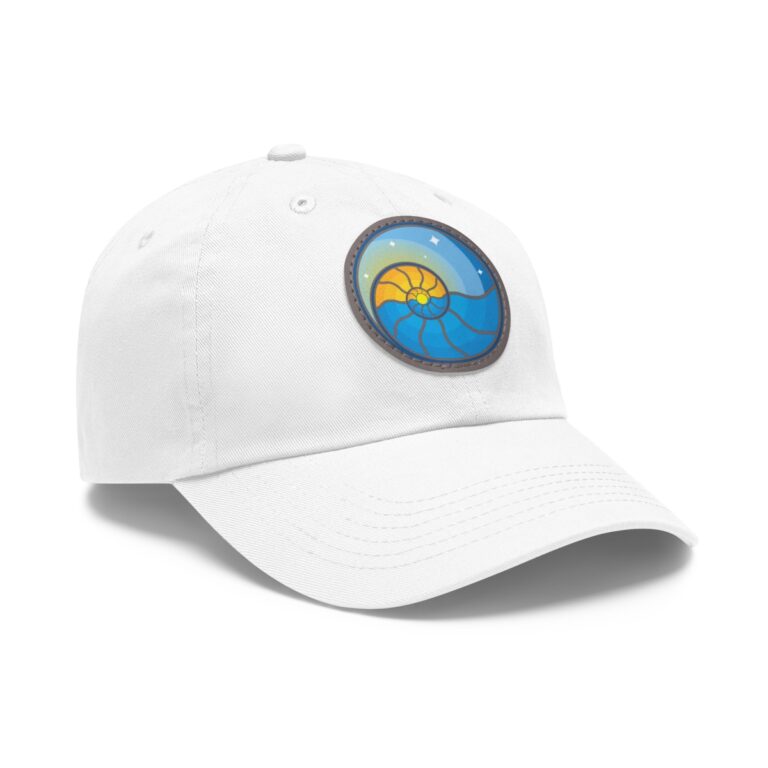 Dad Hat with Leather Patch (Round) – Image 2