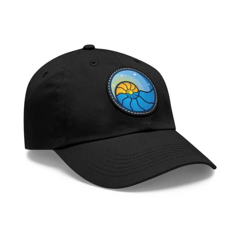 Dad Hat with Leather Patch (Round) – Image 24