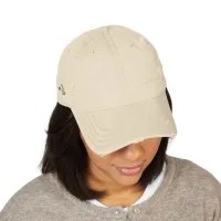 Distressed Embroidered Dad Hat — Vintage Washed Baseball Cap – Image 4