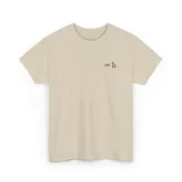 Minimal Paw Print Tee — ‘Paw’ Chest Logo Cotton T‑Shirt –  Sand, XL