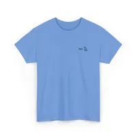 Minimal Paw Print Tee — ‘Paw’ Chest Logo Cotton T‑Shirt –  Carolina Blue, XL