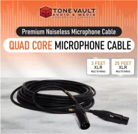 25 Foot XLR Quad Core Professional Series Microphone Cable – Image 2