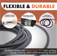 Headliner Series - Tour Grade Noiseless Instrument Cable - Right Angle to Strait Gold Plated Connectors – Image 5