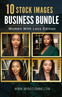 10 Stock Images - Business Women With Locs – Image 1
