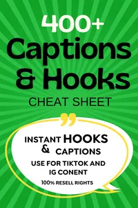400+ Captions & Hooks Cheat Sheet – Image 1